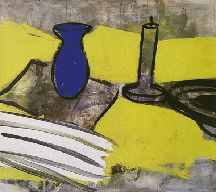 Stilleben mit blauer Vase 1989
